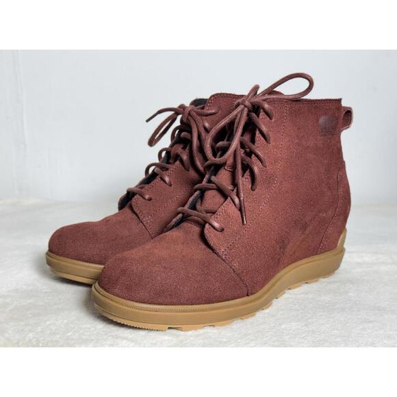 Women's Waterproof Boots SOREL Evie II Lace - Spice/Gum - Size 8 - Picture 3 of 9